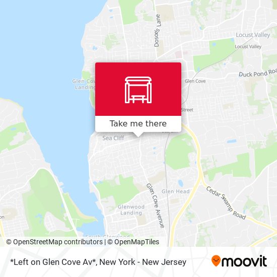 Mapa de *Left on Glen Cove Av*