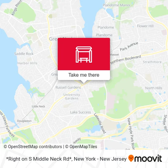 *Right on S Middle Neck Rd* map