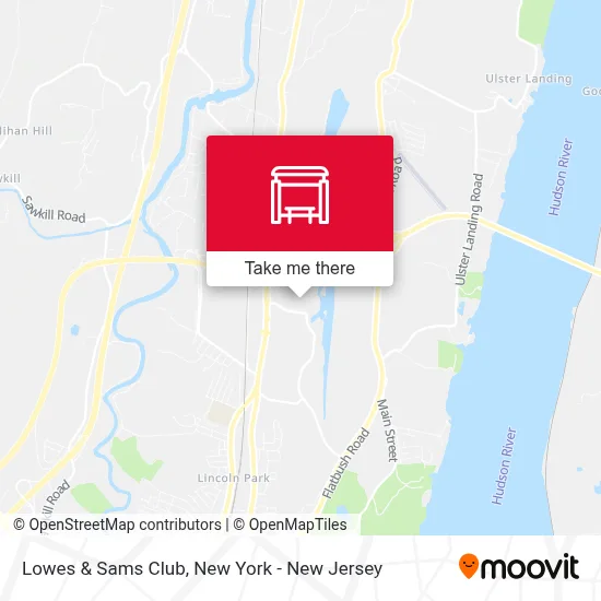 Lowes & Sams Club map