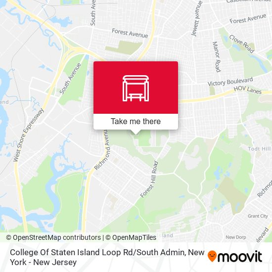 College Of Staten Island Loop Rd / South Admin map