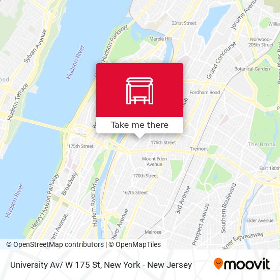 University Av/ W 175 St map