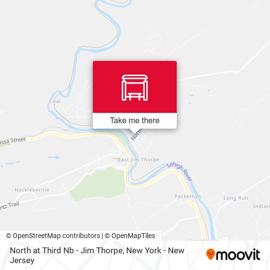 North at Third Nb - Jim Thorpe map