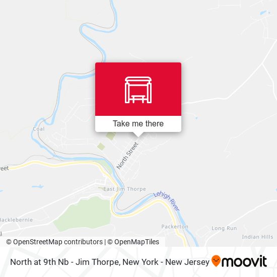 North at 9th Nb - Jim Thorpe map