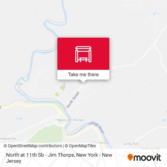 North at 11th Sb - Jim Thorpe map