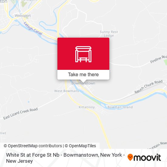White St at Forge St Nb - Bowmanstown map