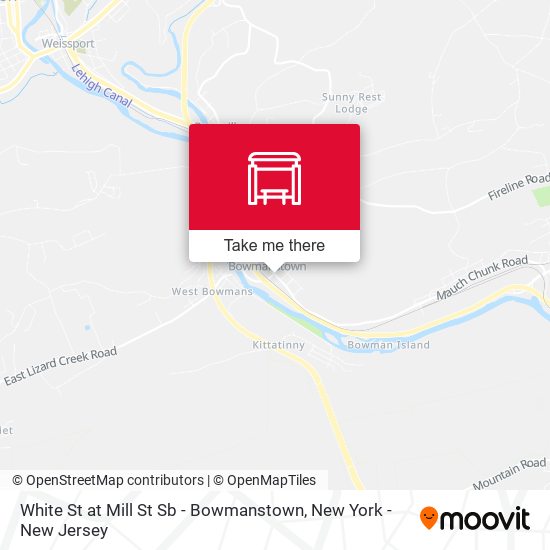 White St at Mill St Sb - Bowmanstown map