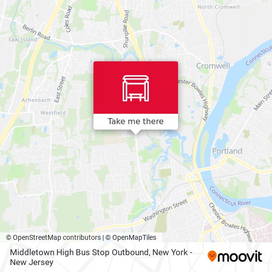 Mapa de Middletown High Bus Stop Outbound