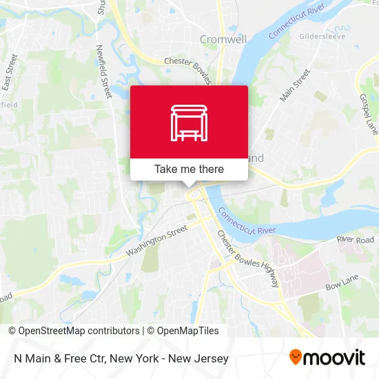 N Main & Free Ctr map
