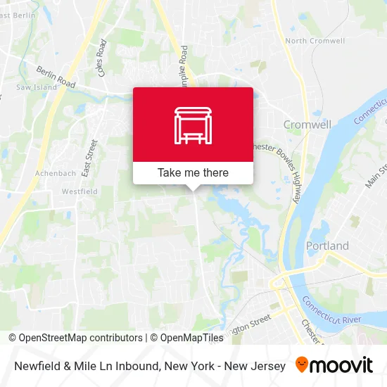 Newfield & Mile Ln Inbound map