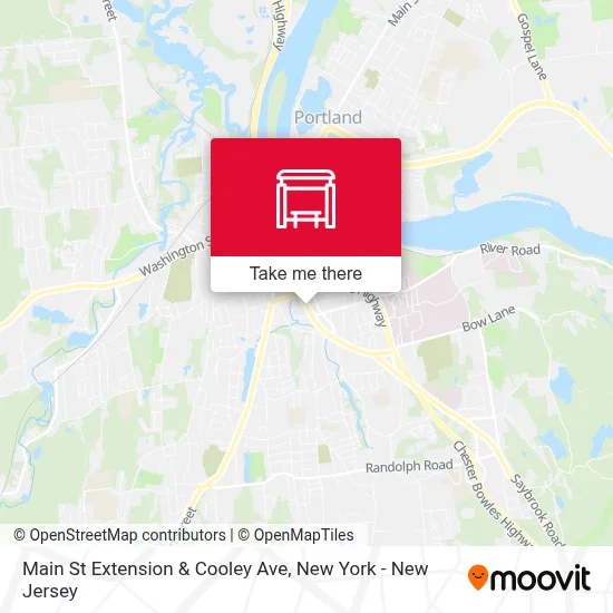 Main St Extension & Cooley Ave map