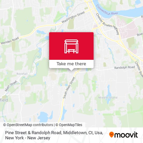 Pine Street & Randolph Road, Middletown, Ct, Usa map