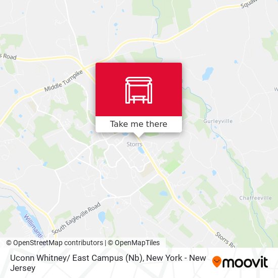 Uconn Whitney/ East Campus (Nb) map