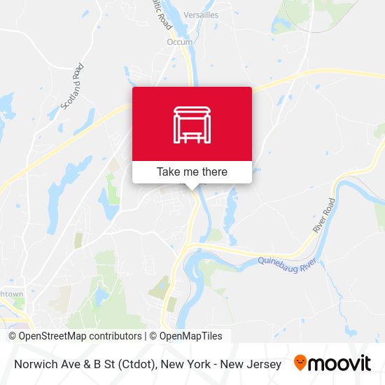Norwich Ave & B St (Ctdot) map