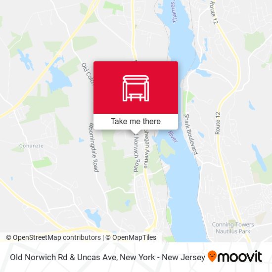 Mapa de Old Norwich Rd & Uncas Ave