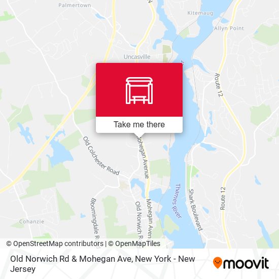 Old Norwich Rd & Mohegan Ave map