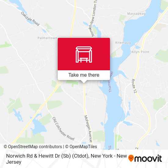 Mapa de Norwich Rd & Hewitt Dr (Sb) (Ctdot)