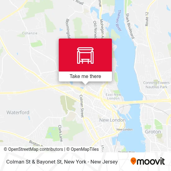 Colman St & Bayonet St map