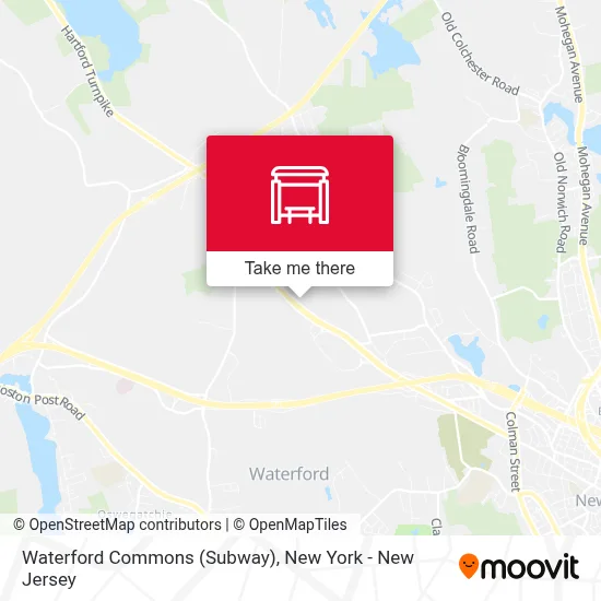 Waterford Commons (Subway) map