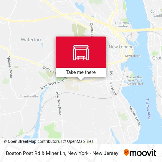 Boston Post Rd & Miner Ln map