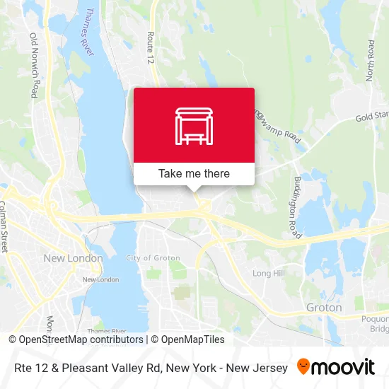 Rte 12 & Pleasant Valley Rd map