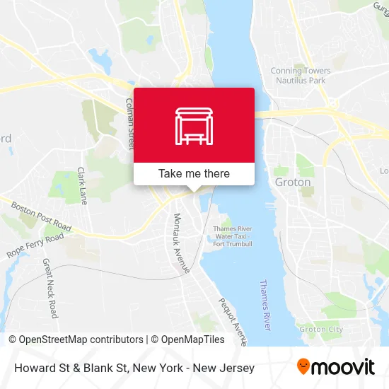 Howard St & Blank St map