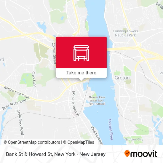 Bank St & Howard St map