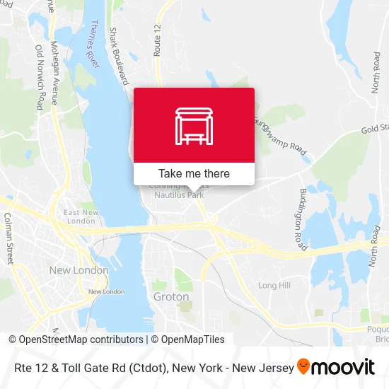 Rte 12 & Toll Gate Rd (Ctdot) map