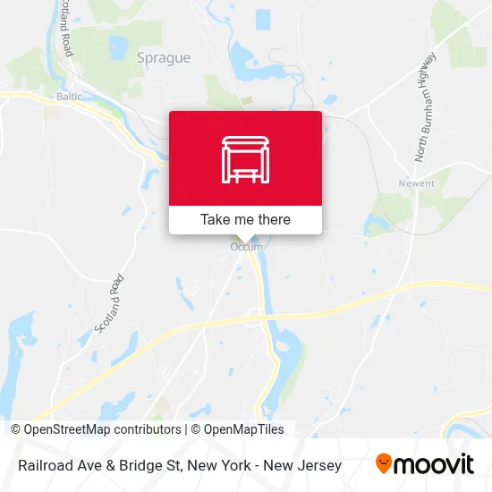 Railroad Ave & Bridge St map