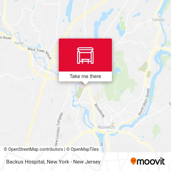 Backus Hospital map
