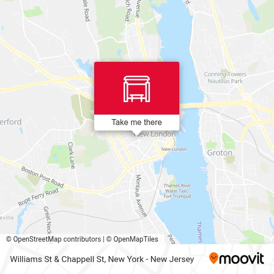 Williams St & Chappell St map