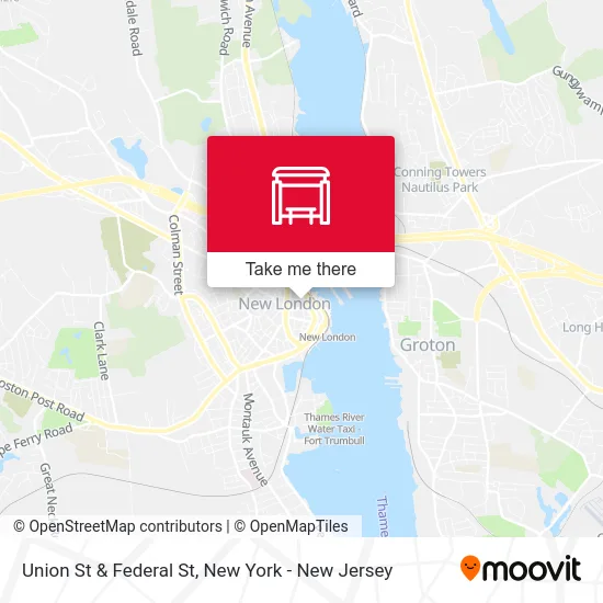 Union St & Federal St map
