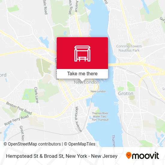 Hempstead St & Broad St map