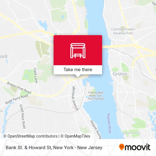 Bank St. & Howard St map