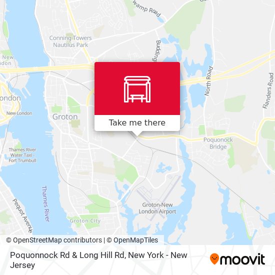 Poquonnock Rd & Long Hill Rd map