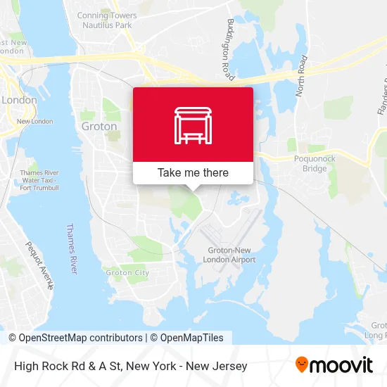 High Rock Rd & A St map