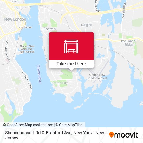 Shennecossett Rd & Branford Ave map