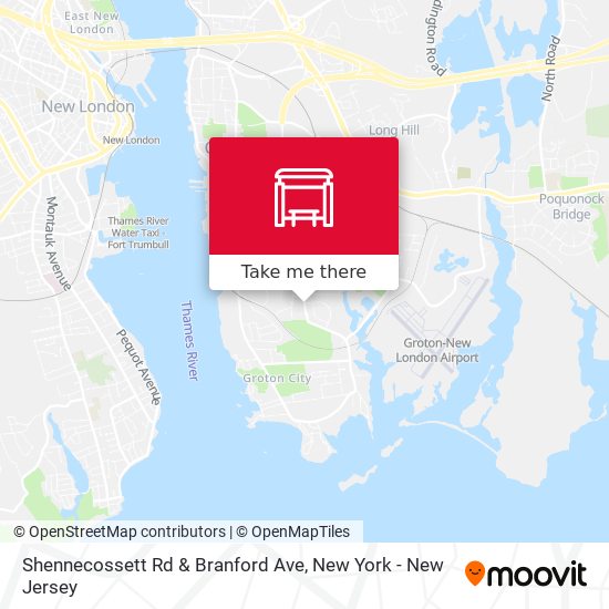 Shennecossett Rd & Branford Ave map