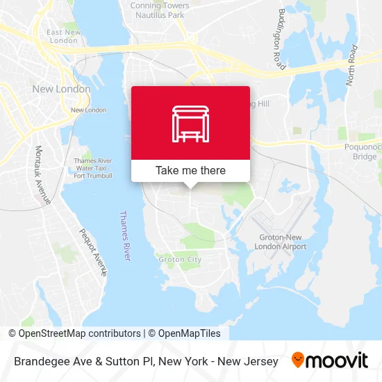 Brandegee Ave & Sutton Pl map