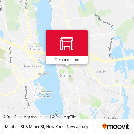 Mitchell St & Miner St map