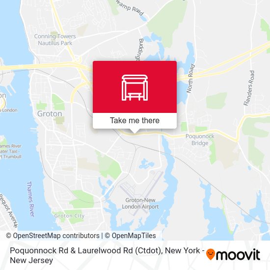 Poquonnock Rd & Laurelwood Rd (Ctdot) map