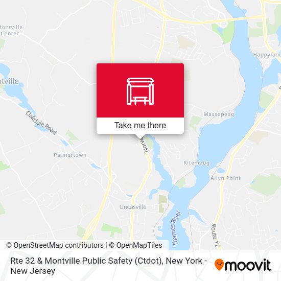 Rte 32 & Montville Public Safety (Ctdot) map