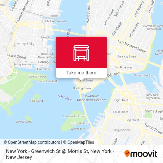 New York - Greenwich St @ Morris St map