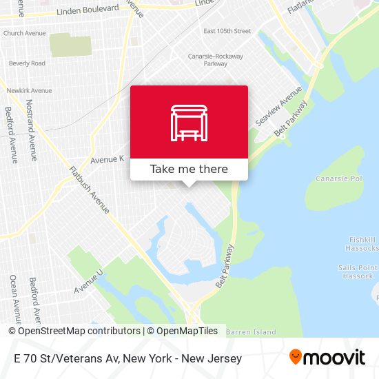 Mapa de E 70 St/Veterans Av