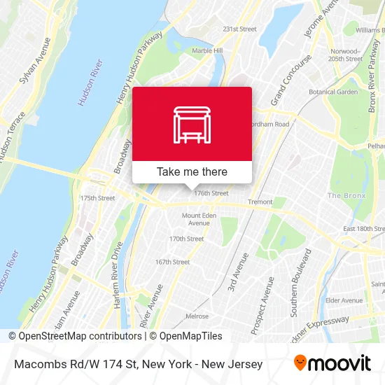 Macombs Rd/W 174 St map