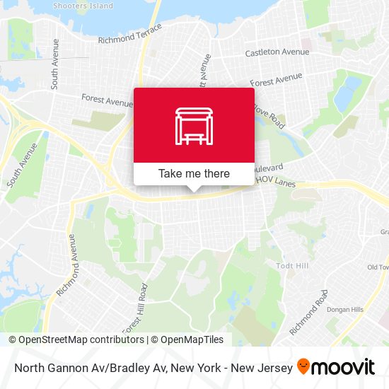 Mapa de North Gannon Av/Bradley Av