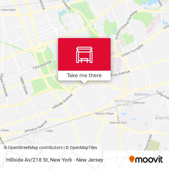 Mapa de Hillside Av/218 St