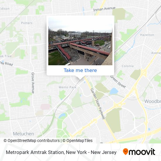 Mapa de Metropark Amtrak Station