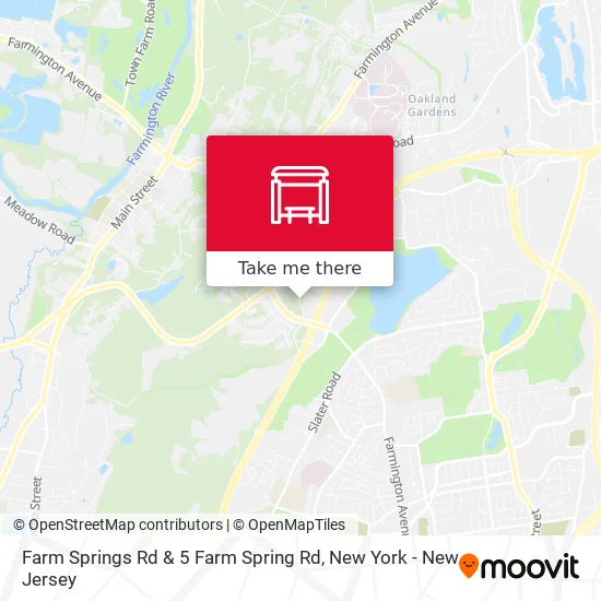 Farm Springs Rd & 5 Farm Spring Rd map