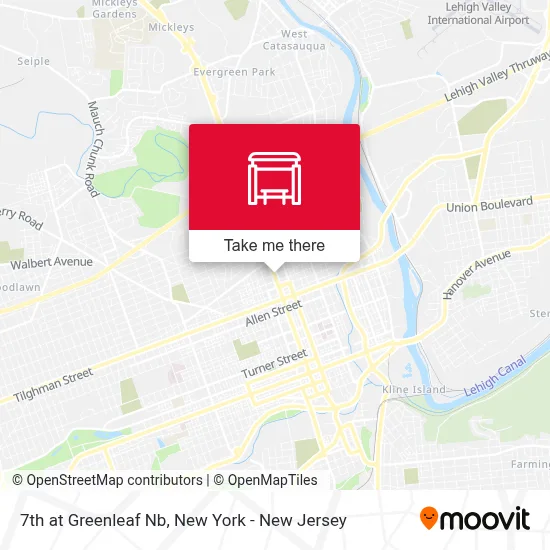 7th at Greenleaf Nb map