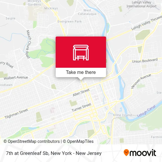 7th at Greenleaf Sb map